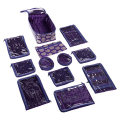 Kuber Industries Laminated Satin Locker Jewellery Kit Organiser (Purple)-CTKTC025671