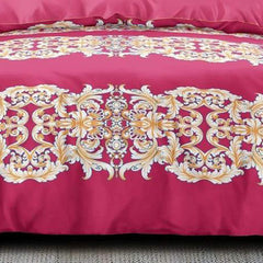 Kuber Industries Floral Design Glace Cotton Double Bedsheet with 2 Pillow Covers (Pink & Cream)-CTKTC033168