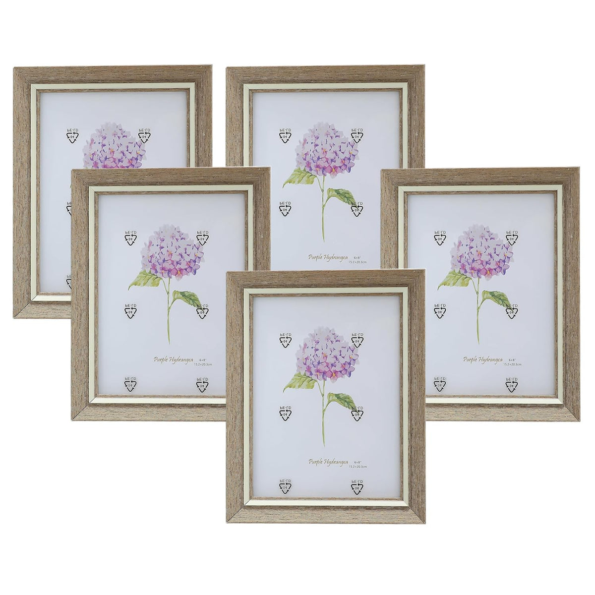 Kuber Industries Photo Frame For Home Décor|Use Horizontal & Vertical|Crystal Clear Glass|Perfect For Home, Office And Shop "16.7x21.8CM"-Pack of 5 (Natural)