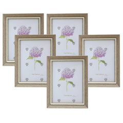Kuber Industries Photo Frame For Home Décor|Use Horizontal & Vertical|Crystal Clear Glass|Perfect For Home, Office And Shop "16.7x21.8CM"-Pack of 5 (Natural)