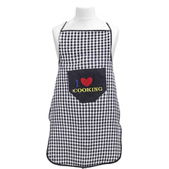 Kuber Industries Checkered Design Cotton 3 Pieces waterproof Apron with Front Pocket (Red, Maroon and Black), CTKTC13755