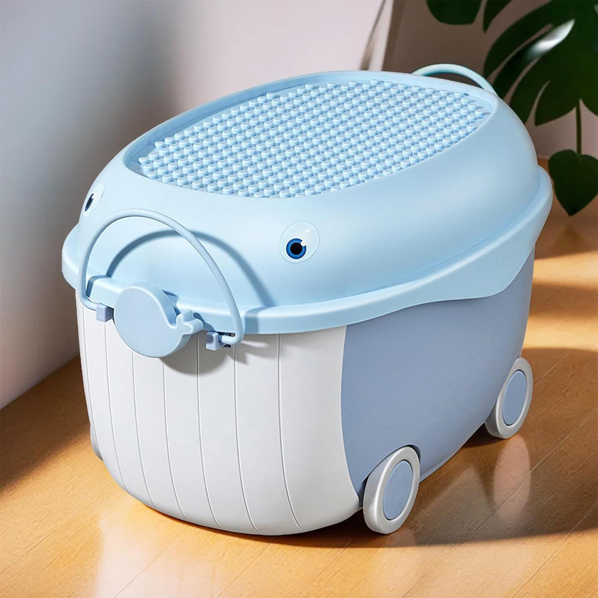 Heart Home Large Capacity Underbed Storage Box with Lids and Wheels | Dustproof & Stackable | Rectangular Storage Box | Multipurpose Organizer for Clothes/Toys (38L)