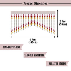 Heart Home Toran | Beads Bandarwal Toran | Bandarwal for Home Décor | Diwali Door Toran | Wall Hanging Bandarwal for Pooja Room | Multi Chips Toran | White