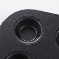 Homestic Pack of 3 12 Slots Non-Stick Cup Cake Tray|Cup Cake Mould for Baking|Idol for Muffin, Small Cake (Black)