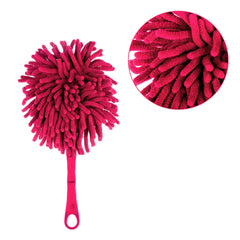 Kuber Industries Car Duster | Cleaning Duster with Handle | Dust Cleaning Brush | Kitchen Cleaning Brush | Car Dashboard Brush | Dry-Wet Cleaning Brush | Small | Pack of 2 | Pink
