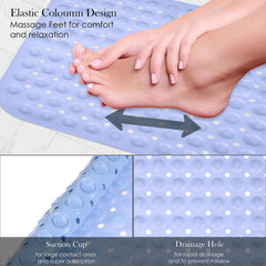Heart Home Bath Mat | PVC Bathroom Mat | Shower Bath Mat | Square Bath Tub Mat | Foot Massager Mat | Anti-Skid Floor Mat | Shower Mat | Pack of 2 | Multi
