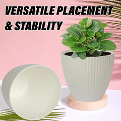 Heart Home Flower Pot | Flower Planter Pots for Indoor | Flower Pots for Outdoor | Pot for Garden & Balcony Flowering | Flower Plants Pot | Mega Flower Pot | 6 Inch | White