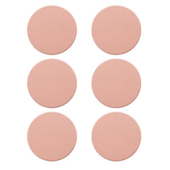Kuber Industries 12 Pcs Anti-Skid Tea Coaster for Hot Pots | Round Tea Cup & Water Glass Cover Top Lid for Teapoy & Center Table - Peach