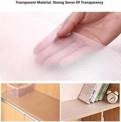 Kuber Industries Waterproof Anti Slip Diamond Textured Mat/Sheet for Kitchen Drawer|Cupboard Shelf & Fridge|Bathroom Shelves Liner 1.5 Mtr (White), Polyvinyl Chloride