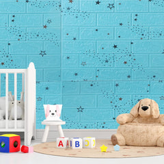 Kuber Industries Foam Brick Pattern 3D Wallpaper for Walls|Soft PE Foam|Easy to Peel, Stick & Remove DIY Wallpaper|Suitable on All Walls|Pack of 5 Sheets,70 cm X 77 cm