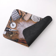 Homestic PVC Kitchen Floor Mat|Anti-Skid Backing|Mats for Kitchen Floor |Easily Washable|Idol for Home, Kitchen Entrance| CF-220816 | Multi