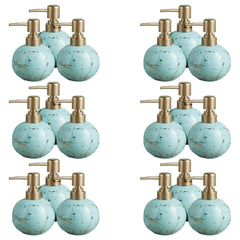 Kuber Industries Liquid Soap Dispenser | Handwash Soap Dispenser | Soap Dispenser for Wash Basin | Shampoo Dispenser Bottle | Bathroom Dispenser Bottle | 18 Piece | Pack of 6 |300 ml | Blue