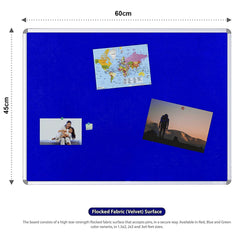 Kuber Industries- Pin-Up Board- 1.5 x 2 Feet-Pack of 2 (Blue)