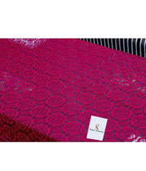 Kuber Industries Cotton Centre Rectangular Table Cover Set (Maroon)