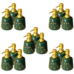 Kuber Industries Liquid Soap Dispenser | Handwash Soap Dispenser | Soap Dispenser for Wash Basin| Bathroom Dispenser Bottle | 15 Piece | Pack of 5 | 260 ml | JY00099GN | Green