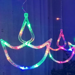 Heart Home LED String Light | 5 Big & 5 Small Diya LED String Lights | Light for Christmas | Light for Weddings | Star Light | Lights for Home Decoration | Multi