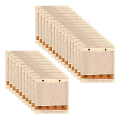 Heart Home Saree Bags | Clothes Bags for Storage | Cotton Wardrobe Organizer | Mesh Window Cloth Storage Bags Set | Single Packing Saree Cover with Button | Pack of 25 | Cream