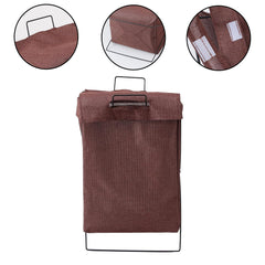 Kuber Industries Laundry Basket For Clothes|Foldable Laundry Hamper|Basket For Toys, Dirty clothes, Storage "40 LTR" (Brown)