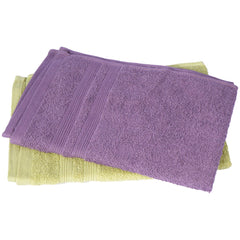 Kuber Industries 525 GSM Cotton Hand Towels |Super Soft, Quick Absorbent & Anti-Bacterial|Gym & Workout Towels|Pack of 4(Purple & Green)