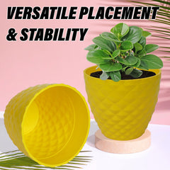 Heart Home Flower Pot | Flower Planter Pots for Indoor | Flower Pots for Outdoor | Pot for Garden & Balcony Flowering | Flower Plants Pot | Diamond Flower Pot | 6 Inch | Pack of 6 | Multi