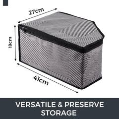 Heart Home Saree Cover & Blouse Cover Set | Saree & Blouse Organizer Combo Set | 2 Pieces Blouse & 2 Pieces Saree Cover Set | Zipper Closure | Lining-Design | Set of 4 | Gray