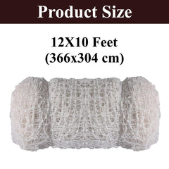 Kuber Industries Bird Net | Nylon Bird Control Net | Net for Balcony | Child Protection Net | Anti Bird Net | Net for Pigeon | Monkey Net | Net for Graden | 12X10 Feet | White