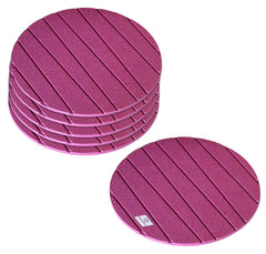 Heart Home Soft EVA Foam Coasters for Home Kitchen, Office Desk, Set of 12 (Purple)-HS_38_HEARTH21360