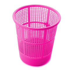 Kuber Industries Plastic 2 Pieces Mesh Dustbin Garbage Bin for Office use, School, Bedroom, Kids Room, Home, Multi Purpose, 5 Liters (Pink)-KUBMART242