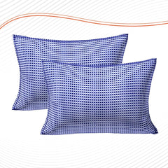 Urbane Home Double Bedsheet|Cotton 120 TC Luxury Printed Soft & Lightweight Bedsheet With 2 Pillow Covers (Blue & White)