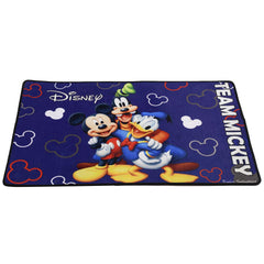 Kuber Industries Disney Team Mickey 4 Pieces Anti-Slip Door Mat 23"x15" (Royal Blue) - CTKTC046063