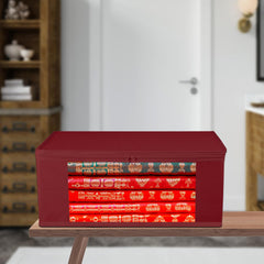 Heart Home Saree Cover | Clothes Storage Bag | Storage Organizer Bag | Zip Closure Saree Cover | Wardrobe Organizer | Plain Transparent Window Saree Cover | 6 Inch | Pack of 6 | Maroon