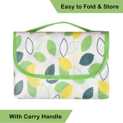 Heart Home Chatai Mat | Foldable Chatai for Travel | Sleeping Mat for Floor | Bedsheet & Mattress Protector | Floor Chatai Mat for Yoga | Chatai for Picnic | Leaf-Design | Green