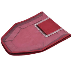 Kuber Industries Non Woven 6 Pieces Saree Cover/Cloth Wardrobe Organizer and 6 Pieces Blouse Cover Combo Set (Maroon)