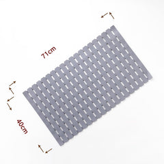 Kuber Industries Bath Mat | PVC Bathroom Mat | Shower Bath Mat | Floor Tub Mat | Bathroom Mud Mat | Anti-Skid Shower Bathroom Mat | JL-01B |Pack of 3| Gray