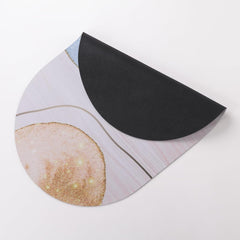 Kuber Industries Bath Mat | PVC Bathroom Mat | Shower Bath Mat | Floor Tub Mat | Diatom Mud Oval Mat | Anti-Skid Shower Bathroom Mat | CF-220813 |Pack of 2| Multi
