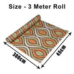 Heart Home Shelf Liner | Kitchen Cabinet Shelf Protector | Kitchen Liners for Cabinets and Drawers | Drawer Liner Mat | Zig Zag Gripper Shelf Liner Roll | Cabinet Mat | 3 MTR | Pack of 3 | Green