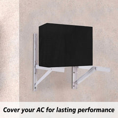 Heart Home Split AC Cover | PVC Plain AC Cover | Outdoor Condenser AC Cover | AC Cover for Indoor & Outdoor | AC Cover for Dust Protection | 1.5 Ton Ac Cover | Black