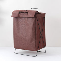 Kuber Industries Laundry Basket For Clothes|Foldable Laundry Hamper|Basket For Toys, Dirty clothes, Storage "40 LTR"-Pack of 6 (Brown)