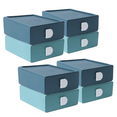 Kuber Industries (Set of 8) Mini Storage Box Drawer Organizer For Toys, Medicine Utility, Baby & Kids Items - Green & Blue Color