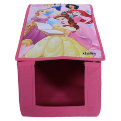 Kuber Industries Disney Princess Shirt Stacker|Wardrobe Organizer For Clothes|Non-Woven Wardrobe Organizer for Home With Lid|Pack of 2 (Pink)