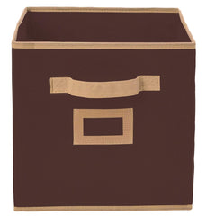 Kuber Industries Non Woven 2 Pieces Large Foldable Storage Organiser Cubes/Boxes (Coffee & Purple) - CTGTC35263