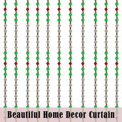 Kuber Industries String Curtain | Fancy Sparkling Door Curtains for Home Décor | Pooja Room String Curtains | String Beads Sheer Curtains | Angura Curtains | 4x7 Feet | Multicolor