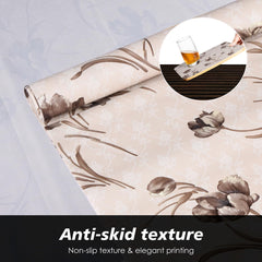 Heart Home Shelf Liner | Kitchen Cabinet Shelf Protector | Kitchen Liners for Cabinets and Drawers | Drawer Liner Mat | Flower Shelf Liner Roll | Cabinet Mat | 3 MTR | Brown