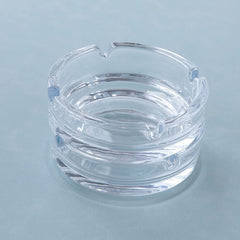 Kuber Industries Decorative Ash tray Stylish|Round Shape Pack of 6 (Transparent)