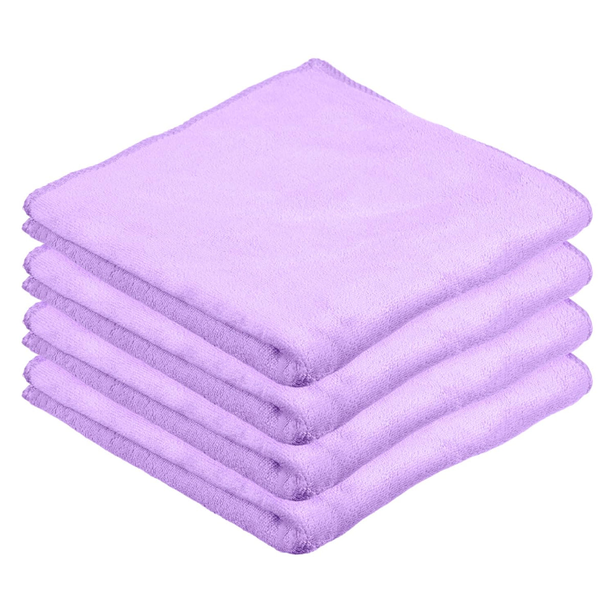 Heart Home Cleaning Towel | Reusable Cleaning Cloths for Kitchen | Duster Towel for Home Cleaning | 400 GSM Cleaning Cloth Towel for Car | Bike | 50x70 | Pack of 4 | Purple