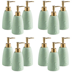 Kuber Industries Liquid Soap Dispenser | Handwash Soap Dispenser | Soap Dispenser for Wash Basin| Bathroom Dispenser Bottle | 12 Piece | Pack of 4 | ZX044GN | 320 ml | Green
