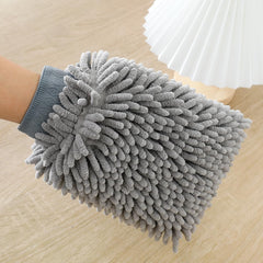 Kuber Industries Gloves | Microfiber Cleaning Gloves | Chenille Mitts for Kitchen | Hand Duster for Kitchen | 1000 GSM Hand Gloves | Double Sided Gloves | SHXNEFSST1 | Pack of 10 | Gray