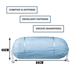 Kuber Industries Bolster Covers | Cotton Bolster Cover Set | Diwan Bolster Cover Set | Bolster Pillow Cover | Plain Lace Print Masand Cover | 16x32 Inch | Pack of 4 | Multicolor