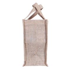 Heart Home Lunch Bag | Jute Carry Bag | Lunch Handbag | Lunch Bags for office | Reusable Lunch Bag with Handle | Tiffin Carry Hand Bag | Pineapple-Print Lunch Bag | Small | Brown