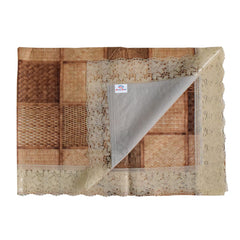 Heart Home 60"x90" Checkered Printed PVC Waterproof, Antislip & Wipe Clean Dinning Table Cover for 6 Seater (Brown)-HS43HEARTH25638